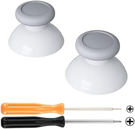 eXtremeRate Niebieskie Niebo & Biały Dwukolorowy Wymiana 3D Joystick Thumbsticks, Analogowe Thumb Sticks z Śrubokręt Krzyżowy dla Nintendo Switch Pro Controller
