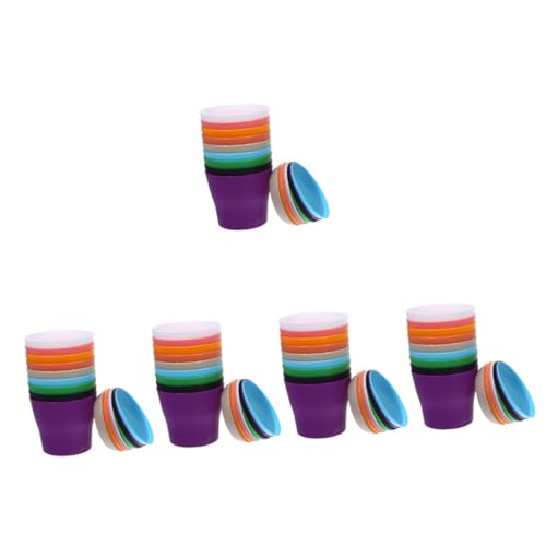 BESPORTBLE 45 Juegos De Macetas De Plástico PP para Orquídeas Vivero Maceta De Jardín con Platillos Resistentes Y Fáciles De Plantar.