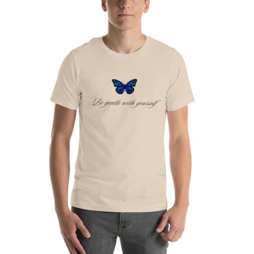 T-shirt unisexe Be Gentle col rond fini les vêtements qui rétrécissent