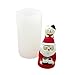 Stampo in silicone a forma di Babbo Natale 3D, per sapone, per cioccolato, caramelle, gomma, decorazione per torte, colore casuale