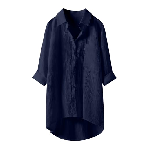 Chemise en lin pour femme confortable et ample pour l'été 2025