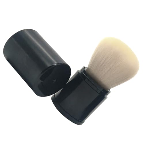 Beaupretty Brocha Telescópica Para Rubor y Polvos, 1 Unidad, Tamaño Compacto, Cerdas Blancas Sintéticas, Pincel De Maquillaje Profesional Para Mujer y Niña, Uso Portátil Diario