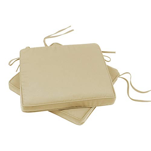 Plant Theatre - Juego de 2 Cojines para Asiento de bistró, Color Beige cálido Cover
