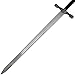 Medieval Warrior Knights Templar Long Sword with Sheath Steel Guard, Leather Wrapped Handle (Excalibur)