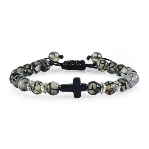 Bracelet pierres de 8mm robuste avec cordon ajustable qui ne casse pas