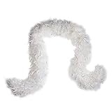 Cynthia's Feathers 80g Chandelle Feather Boa (White/Silver Tinsels)