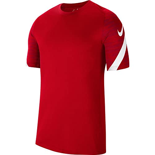 Nike Dri-FIT Strike 21, Jersey de Manga Corta Hombre, University Red/Gym Rot/Weiss/Weiss, XL