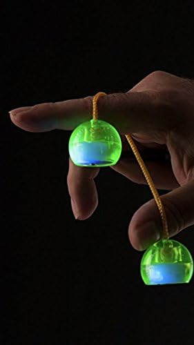 EZ Fidget LED YoYo- New & Improved Finger Stress Balls/Premium Fidget(Green- LED Lights Interchange)
