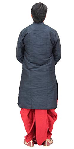 Image of Om Shubh Mangalam Men's Silk Ethnic Wear Dhoti Kurta Set For Wedding
