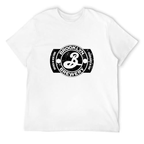 SHUSI Brooklyn Brewery Logo Mens Tshirt Size L White