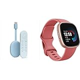 1 von Fitbit Fitness-Smartwatch Versa 4 mit integriertem GPS und bis zu 6 Tagen Akkulaufzeit – kompatibel mit Android und iOS, Sandrosa / Aluminium in Kupferrosé, Einheitsgröße