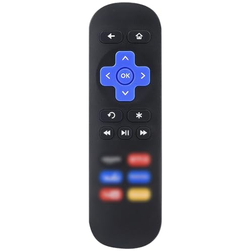 Remote Control for Roku 1 Roku 2 Roku 3 Roku 4 TV Control Replacement Compatible with Roku HD LT XS XD Ultra Premiere with 6 Shortcut Buttons 10M Infrared Distance Control
