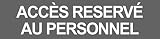 Autocollant : ACCES RESERVE AU PERSONNEL GRIS - 15x3.5 cm