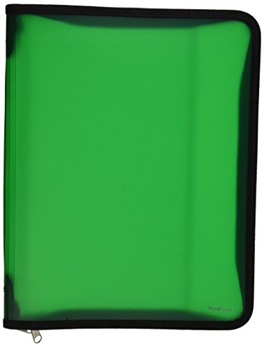 Plus Office ZA-401BK - Schreibmappe mit Reißverschluss, A4, grün Cover