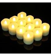 Candele LED PChero Con Timer - Set 12 Lumini Con Stoppini 3D Realistici Per Decorazioni Casa E Feste