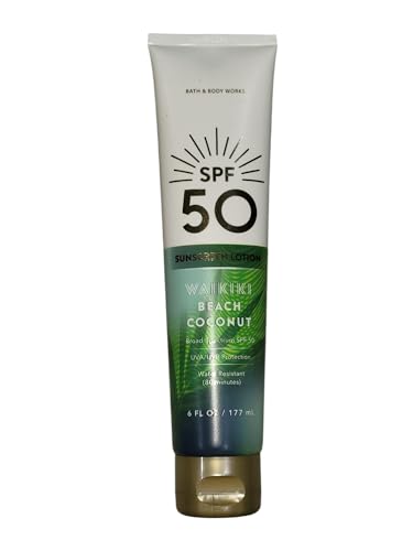 Bath & Body Works Waikiki Beach Coconut Broad Spectrum SPF 50 Sunscreen Lotion - 6 fl oz / 177 mL (Waikiki Beach Coconut