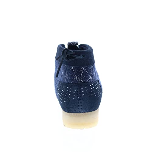 Image of Clarks Mens Wallabee Boot Blue Chukkas Boots Boots 11.5