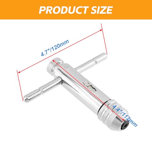 Ratchet Tap Wrench Adjustable T-Handle Tap Wrench Capacity Range M5-M12