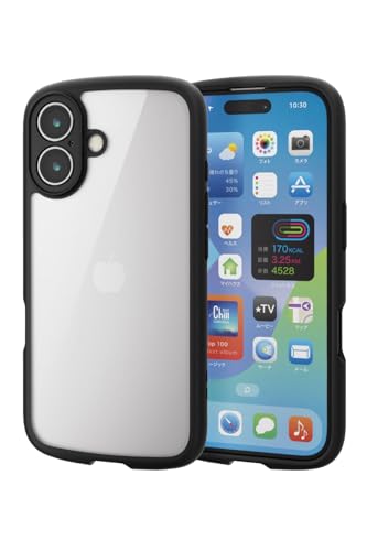 GR iPhone 16 P[X NA ϏՌ Ռz Ɍ݌v nCubh ^ y Xgbvz[t SGA[NbV Xgbvz_[V[gt TOUGH SLIM LITE ubN PM-A24ATSLFCKBK