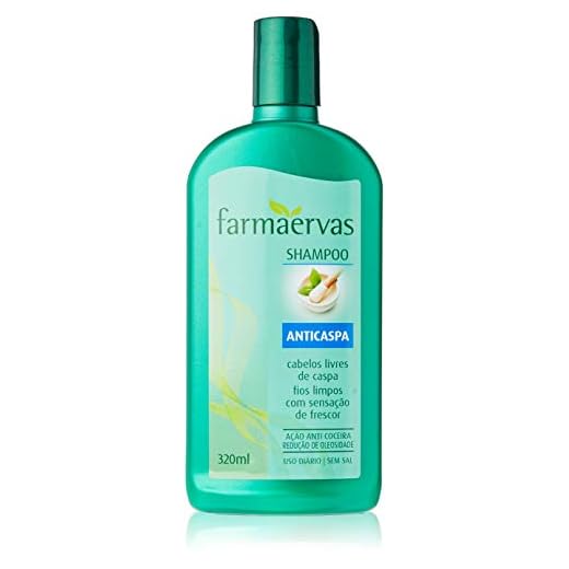 Shampoo Anti Caspa, Farmaervas, Branco Leitoso, 320 Ml