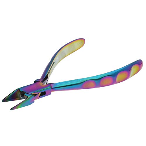 Chroma Series Flush Cutting Pliers Rainbow Titanium Coated, Stainless Steel,silver,rainbow - Image 3
