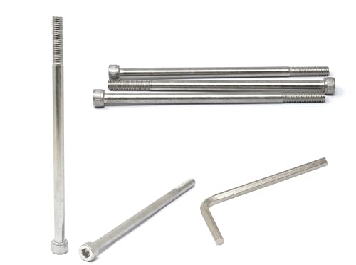 Image of iexcell 5 Pcs M8 x 165mm Partially Threaded Thread Pitch 1.25 mm Stainless Steel 304 Hex Socket Head Cap Screws Bolts Kit