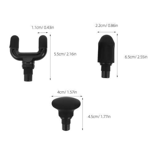 1 juego de cabezales reemplazables para masajeador percusivo: cabezales de silicona de 12-13 mm para masaje profundo de tejidos, recuperación post-entrenamiento y atletas miniatura 2