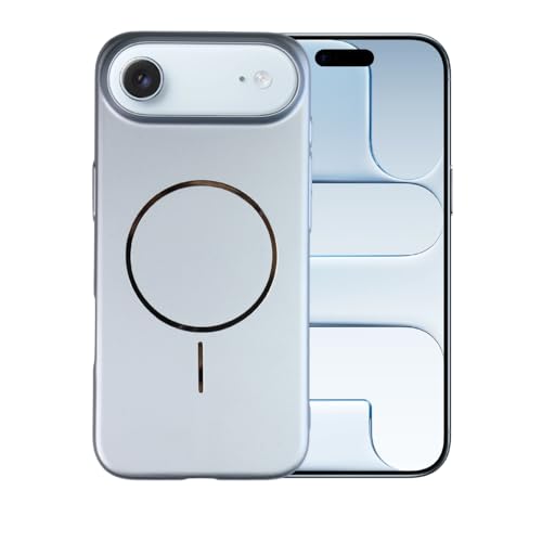 Image of AIBEX Ultra-Thin Mag-Saf Back Cover Case Compatible with iPhone 17 AIR| Slim Fit Scratch-Resistant Matte | Magnetic Wireless Charging | Microfibre Lining | Camera Protection (PC Material) - Silver