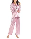Anlass: Dieses Damen-Schlafanzug-Set von Gaeshow aus Seidensatin ist geeignet für den täglichen Gebrauch beim Entspannen und Schlafen. Auch ideal für Rollenspiele, Cosplay, Party, Club, als Decke, im Wohnzimmer, Schlafzimmer, Hotel, auf Geschäftsreisen und Urlaubsreisen. Ein Pyjama-Set für das tägliche Leben.