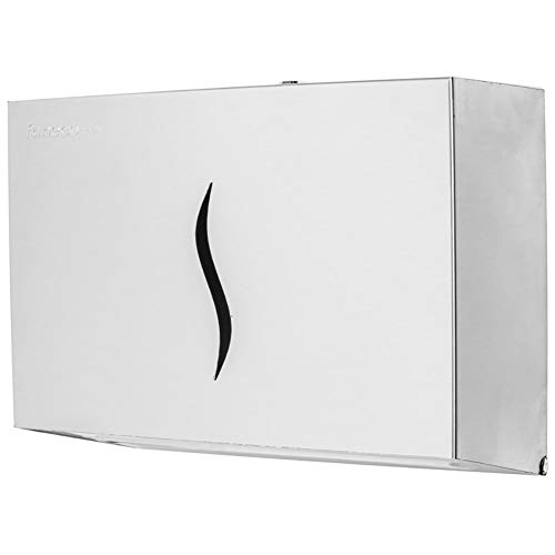 Papierhandtuchspender S HIT Serie von Faneco | Wand-Handtuchspender | Papierhandtuchhalter aus gebürstetem Edelstahl | Gewerblicher Handtuchspender | Big Level Viewer | Mit Metallschlüssel geschlossen Cover