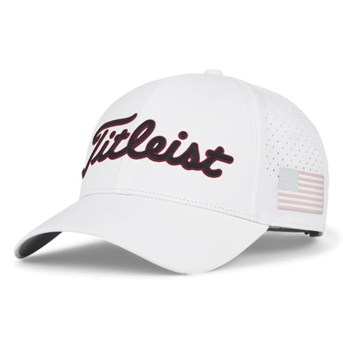 Titleist Players Tech Golf Hat White/Navy/Red