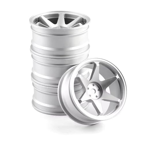 RCzC[nu For Tamiya For Kyosho For HSP For HPI For Sakura For RedCat 1/10 4 52mm ^zC[nu TE37 RCJ[Cp[c(Silver)