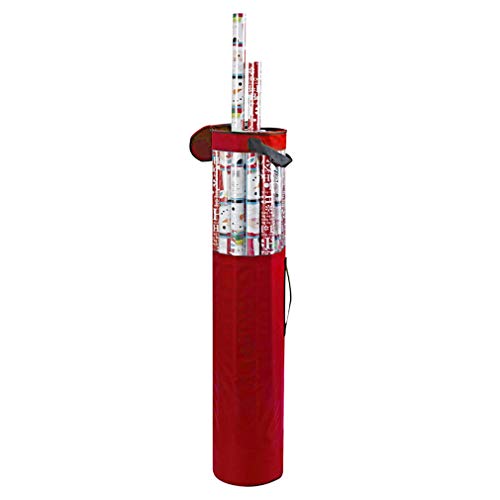 Propik Wrapping Paper Storage Bag, Christmas Gift Wrap Organizer Stores Up To 24 Rolls 40 Inch, Heavy Duty Polyester Plus Pvc Clear Bag With Handles #TOP6