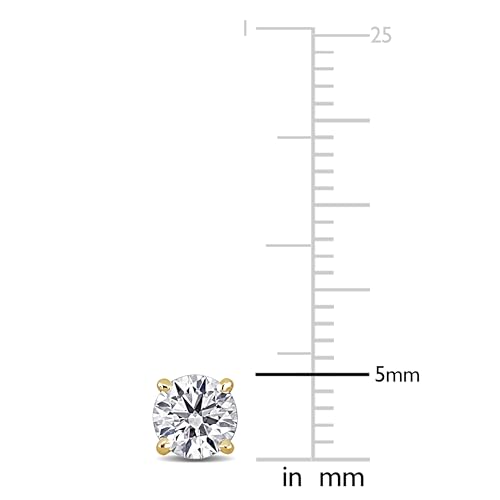 Image of Lab-Grown Diamond Stud Earrings With Unique laser engraved Diamond ID, Set In Platinum, White Gold or Yellow Gold - D Color, VVS2 Clarity, IGI Certified Lab-Grown Diamonds - Available in 1 to 5 CTTW