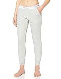 calvin klein schuhe herren blau Bündchen aus Rippstrick Calvin Klein Damen Bottom Pant Jogger Sporthose, Grau (Grey Heather 020), W(Herstellergröße: S)