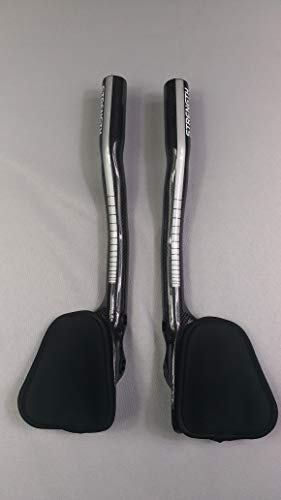 Strength Aero Bars TT Bike Armrest Handlebars Carbon Fiber Aerobar Triathlon 340mm Sliver Gloss for Mountain Bike and Road Bike 31.8mm - Thumbnail 7