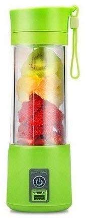 Balaji creation Parrot Color Rechargeable 4 Blade Portable Electric Mini USB Juicer Bottle Blender for All Fruits, Juice Maker Machine