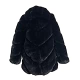 Design: Dieser Damen-Kunstfellmantel verfügt über lange Ärmel, schicker Stil, gemütliche Passform, Outwear für Damen. Hält Sie im Herbst und Winter warm.