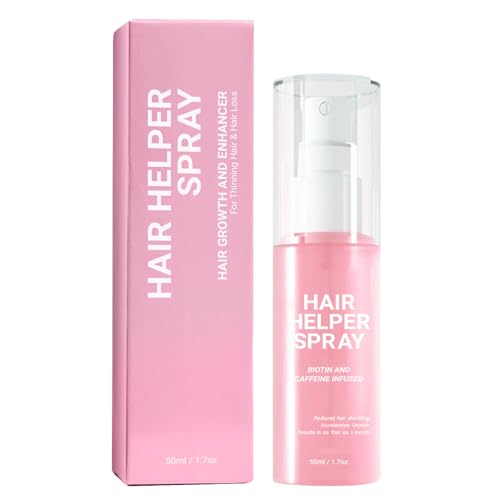Spray Capilar Biotina & Aceite de Ricino – Sérum Crecimiento Capilar con Cafeína, Tratamiento para Cabello Más Grueso, Fuerte & Voluminoso, Fórmula & Libre de Crueldad 50ml