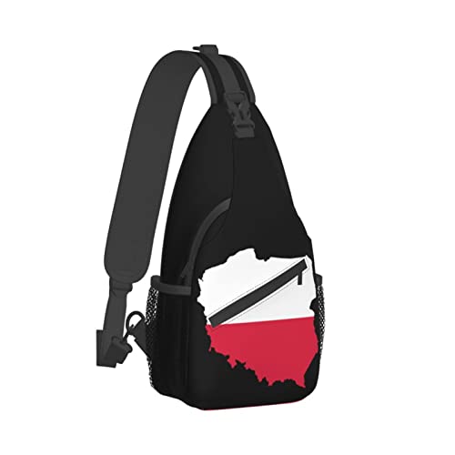 Mochila Bandolera Unisex Negra Estilo Polonia 2018 miniatura 3
