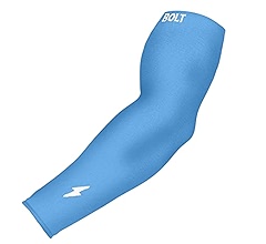 BRUCE BOLT Premium Arm Sleeve S/M ホワイト White Arm Sleeve for Baseball, Football, & Basketball