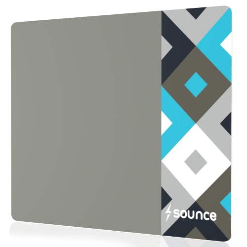 Image of Sounce Mouse Pad | Speed & Precision Optimised | Premium Anti-Skid Rubber Base | Premium Microfiber Surface | Home & Office, Laptop, Gaming, PC, Mac | 240 x 210 x 3mm | Grey