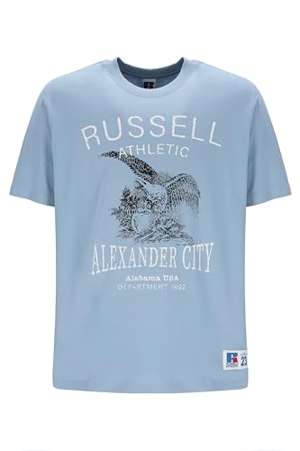 T-shirt Russell Athletic Aaron pour homme en coton casual col rond