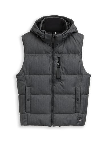 TOM TAILOR Herren Puffer Weste mit Abnehmbarer Kapuze – Ansicht 5