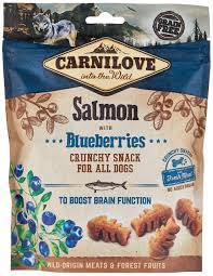 Carnilove Salmon & Blueberries Dog Treats, Box of 6 x 200g by Two Amigos Pet Supplies