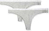 Calvin Klein Damen 2er-Pack Strings Thong 2 PK mit Stretch, Grau (Grey Heather), M