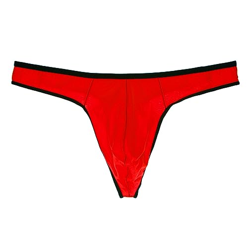 Men's Cotton Thong Sports T-back Sexy Classic Black/Red/Grey 3 Pack4