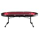 VEVOR Casino Pokertisch Klappbare Tischbeine 2290 x 1220 x 800 mm (L x B x H), Faltbarer Pokertisch, Schwarz & Rot Pokerauflage Klapptisch für 10 Spieler, Pokertisch mit Staubschutzhülle Tragbar