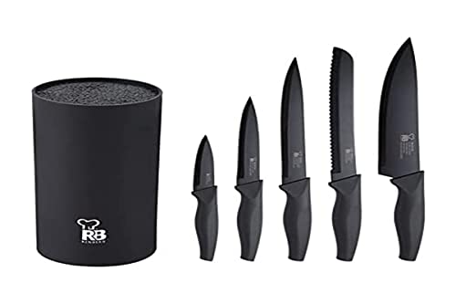 Renberg Flash Set de Cuchillos, Acero Inoxidable, Negro, 34x15x17 cm, 6 Unidades Cover