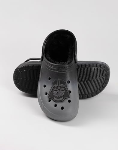 STAR WARS Darth Vader Men's Black Fur Lined Clogs | Comfortable Slip-On Footwear | Everyday Wear Merchandise - Thumbnail 4